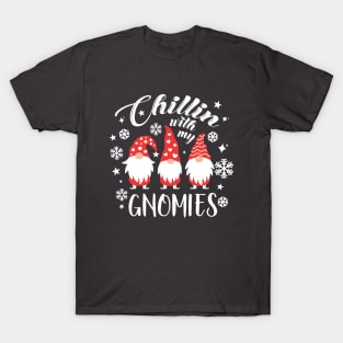 Funny Christmas shirt, Chillin with my gnomies, gnomes T-Shirt